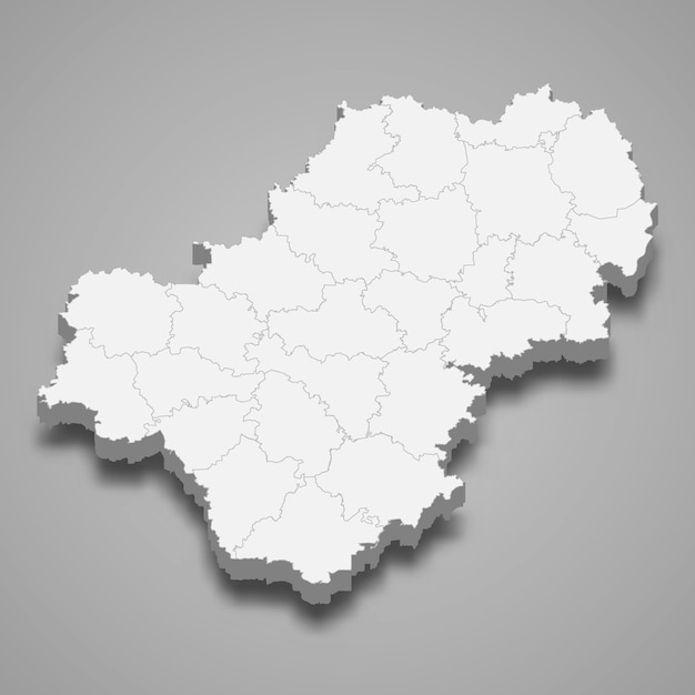 Mapa 3D región de Rusia