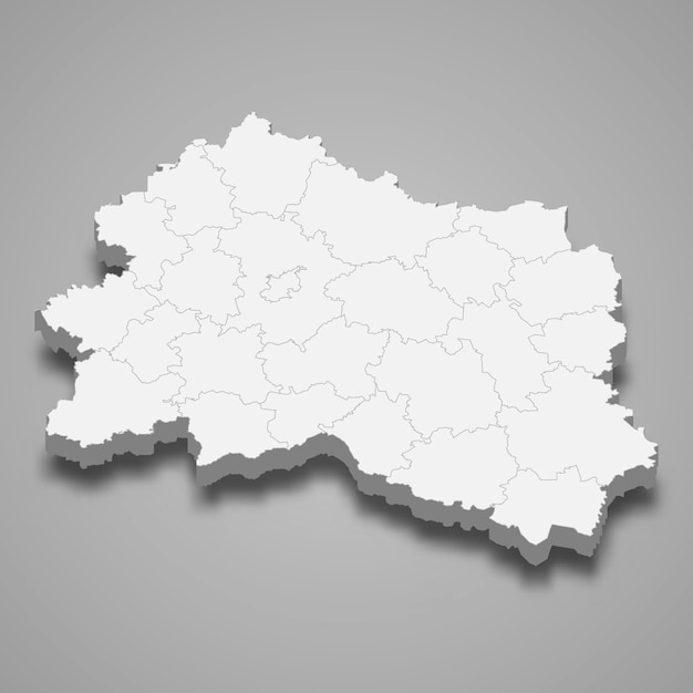 Mapa 3D región de Rusia