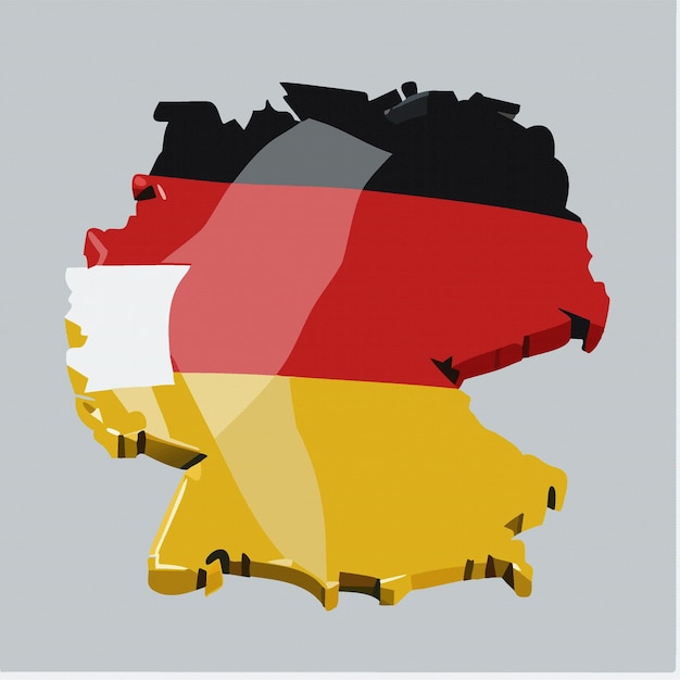 Vector mapa de alemania como forma de mapa ilustración vectorial