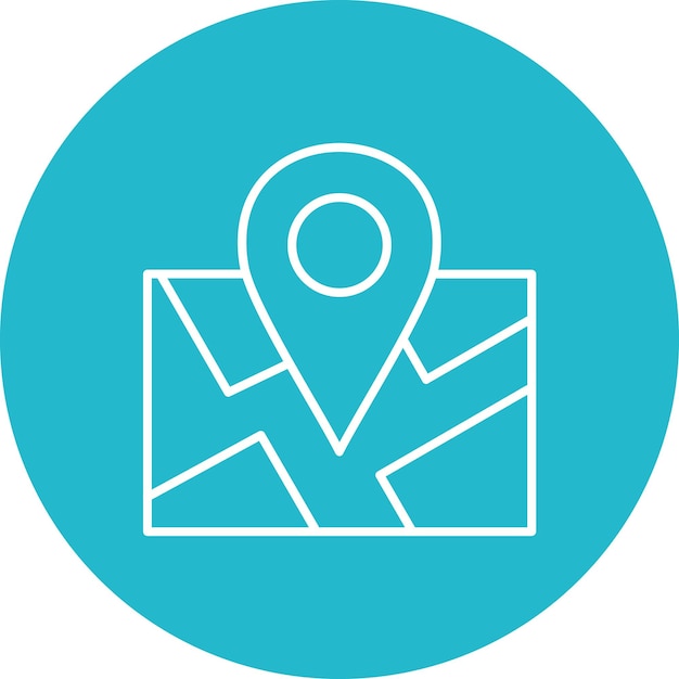 un mapa con un alfiler y un alfiler en él