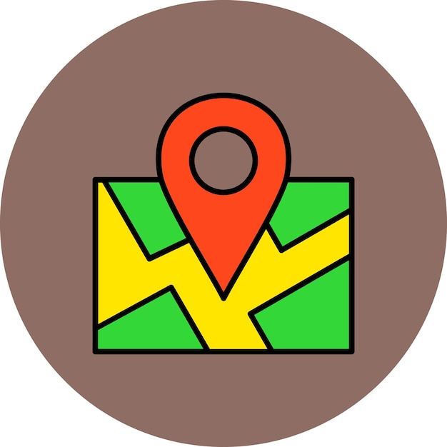 un mapa con un alfiler en él