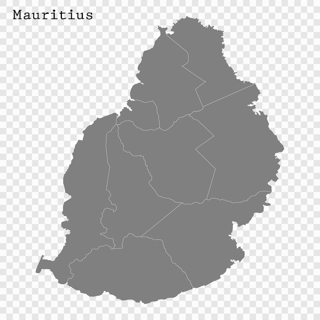 Mapa de alta calidad con fronteras