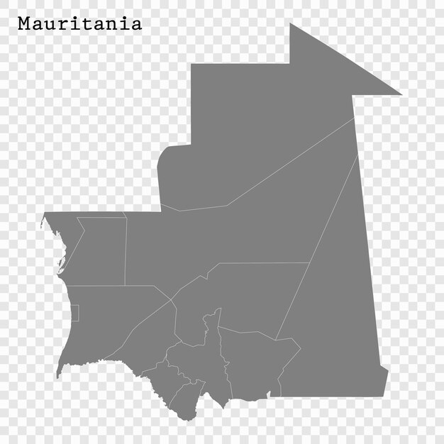 Mapa de alta calidad con fronteras