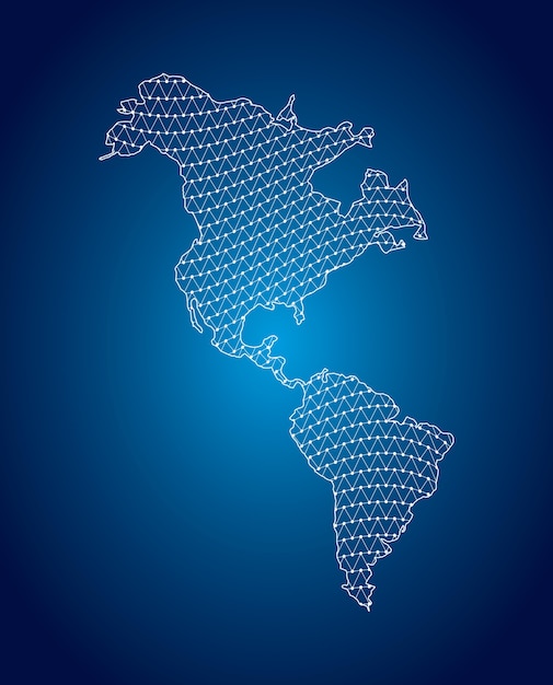 Vector mapa de américa latina
