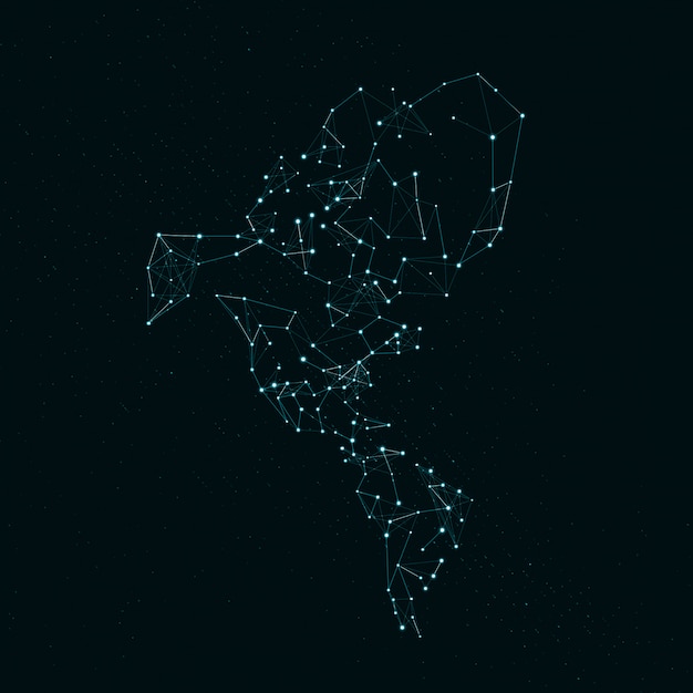 Mapa de américa del norte y del sur