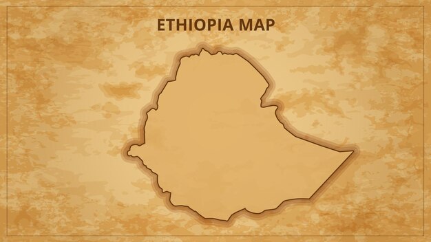 Un mapa antiguo que representa las fronteras de Etiopía