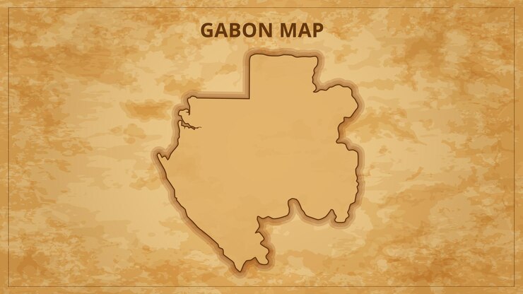 Vector un mapa antiguo que representa las fronteras de gabón