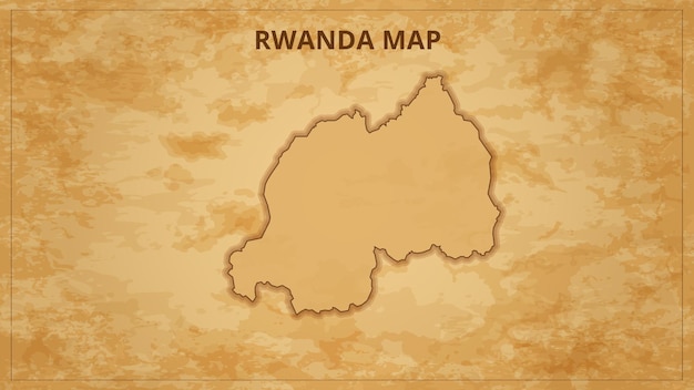 Un mapa antiguo que representa las fronteras de Ruanda