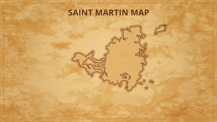 Vector un mapa antiguo que representa las fronteras de san martín