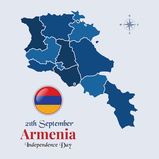 Mapa de Armenia con bandera Mapa de bandera de Armenia