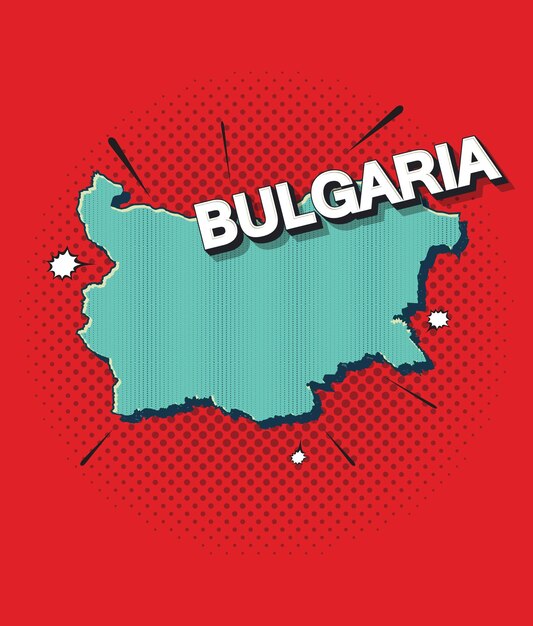 Mapa de arte pop de bulgaria