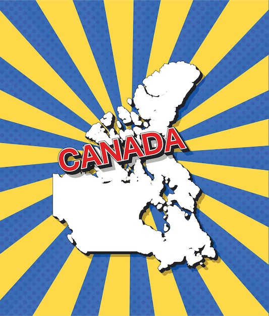 Mapa de arte pop de canadá