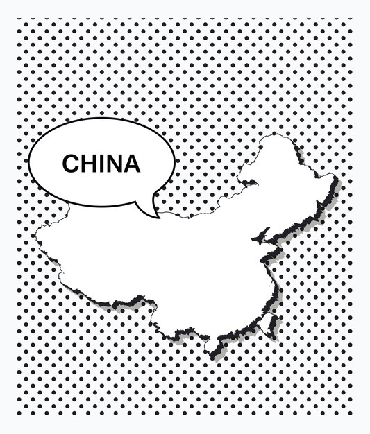 Mapa de arte pop de china