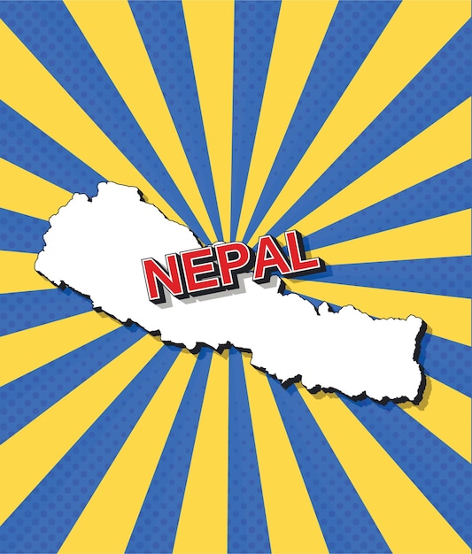 Mapa de arte pop de nepal