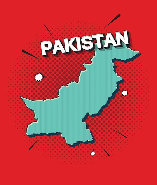 Mapa de arte pop de Pakistán