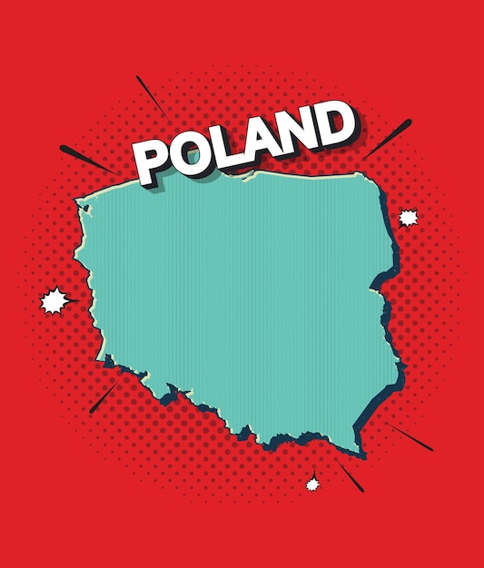 Mapa del arte pop de polonia