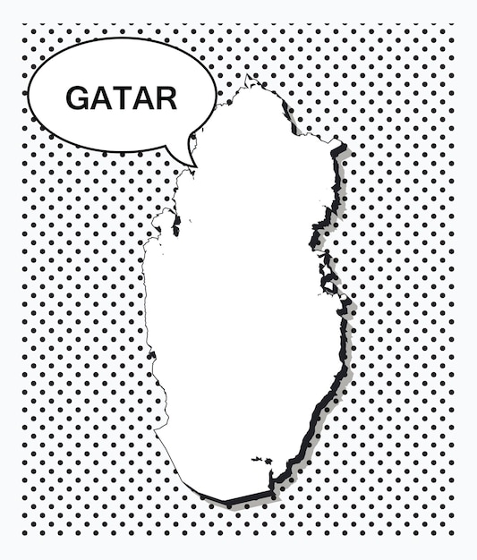 Mapa de arte pop de qatar