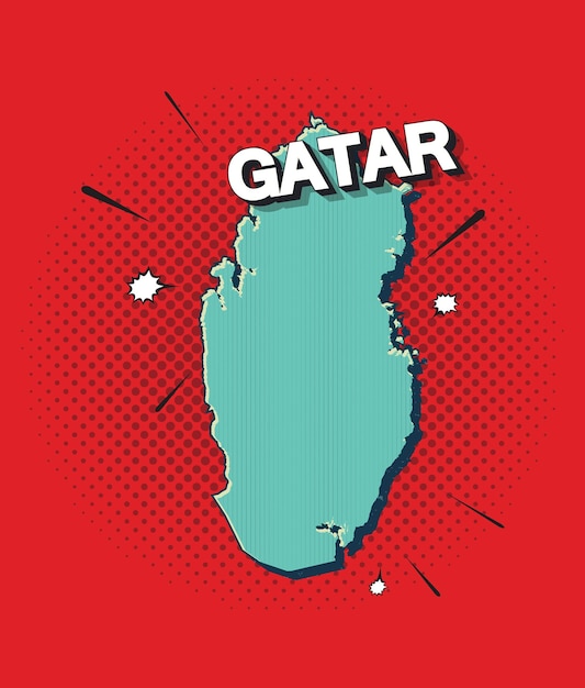 Mapa de arte pop de qatar