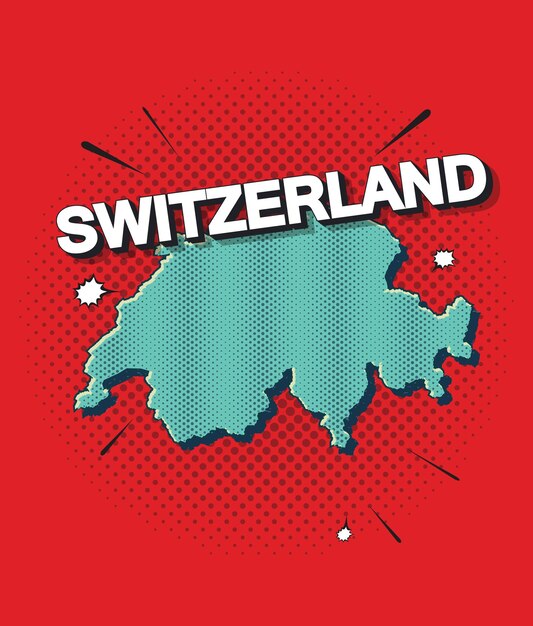 Mapa de arte pop de suiza