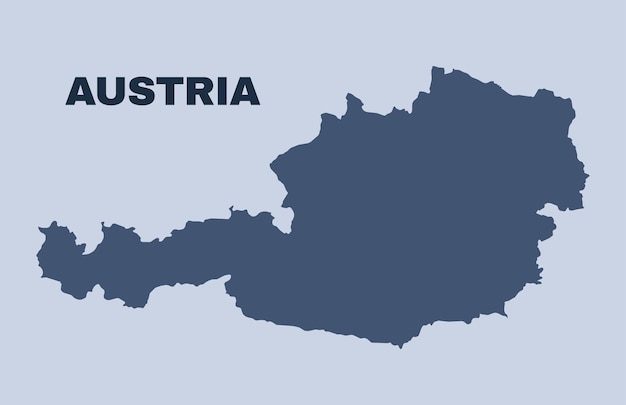El mapa de Austria es un vector plano simple.