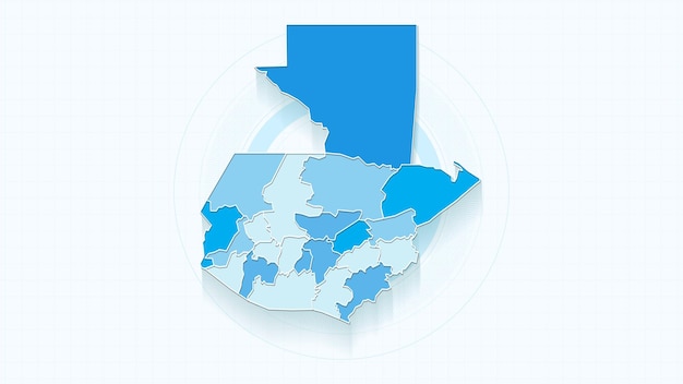 Mapa azul de Guatemala Mapa de Guatemala con las fronteras de los estados país muy detallado