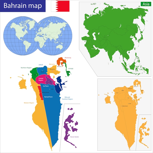 Mapa de bahrein