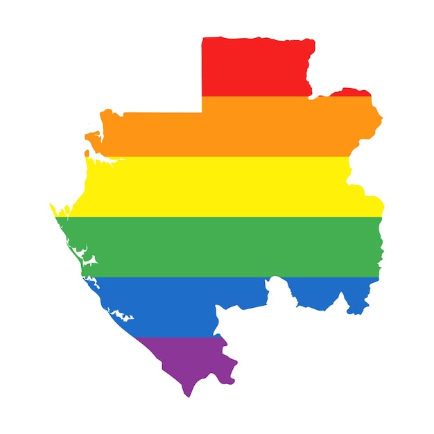mapa de la bandera del arco iris del orgullo gay lgbtq de