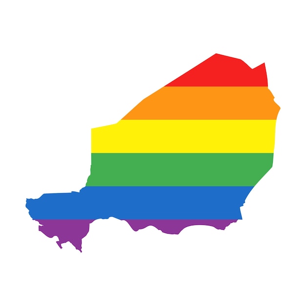 mapa de la bandera del arco iris del orgullo gay lgbtq de