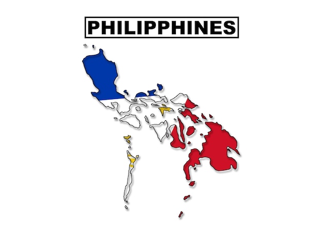 Mapa de la bandera de Filipinas en vector