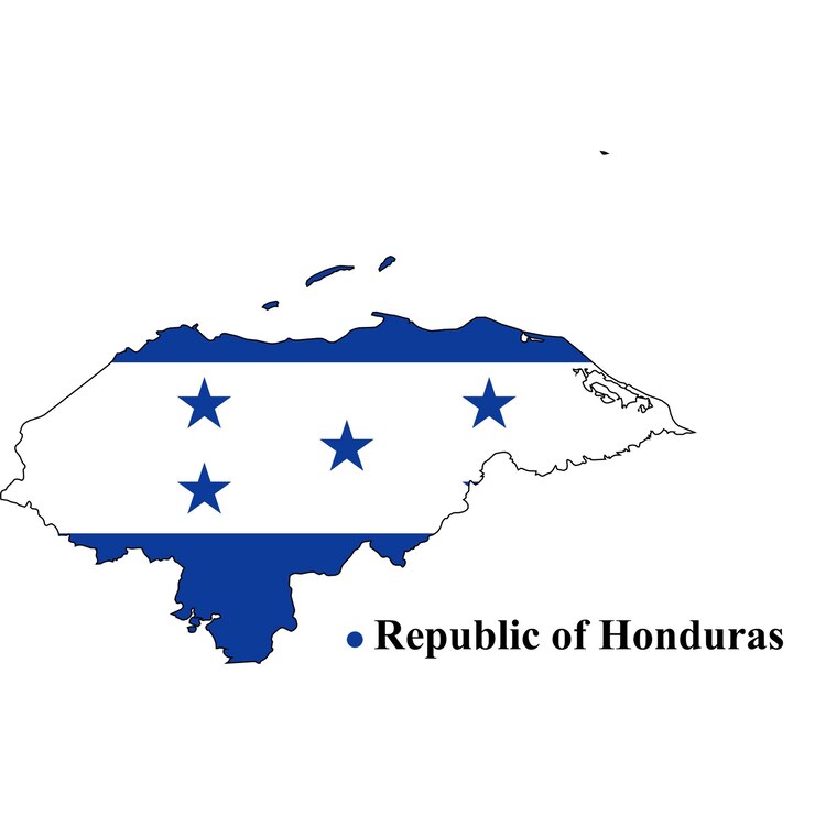 Mapa y bandera de Honduras
