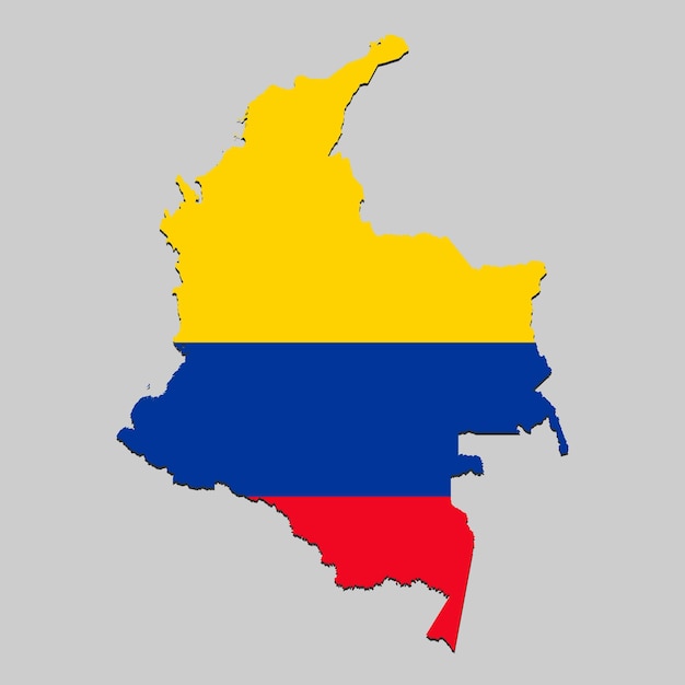 Mapa con bandera nacional