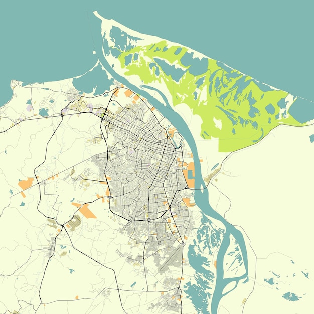 Vector mapa de barranquilla atlántico colombia