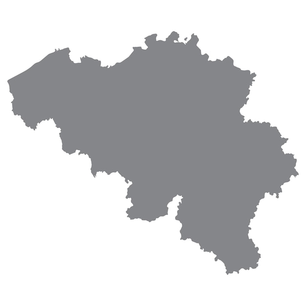 Vector mapa de bélgica mapa de bélgica con detalles en gris