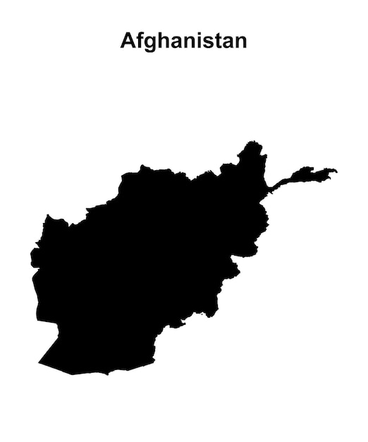 Mapa en blanco de Afganistán