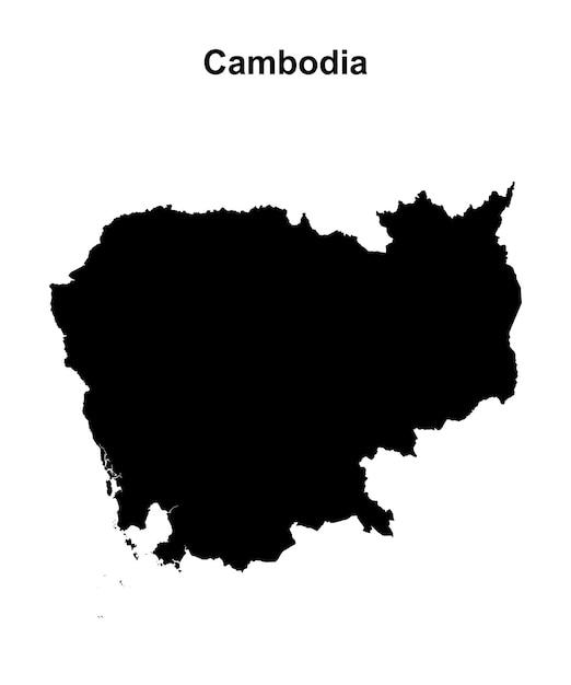 Mapa en blanco de Camboya
