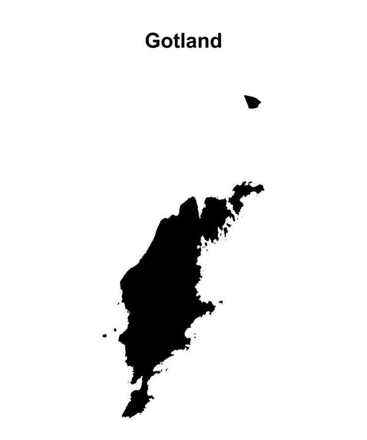 Mapa en blanco del condado de Gotland