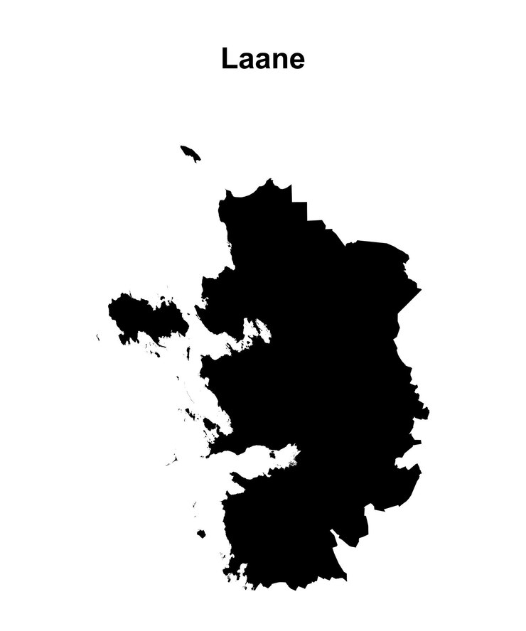 Mapa en blanco del condado de Laane
