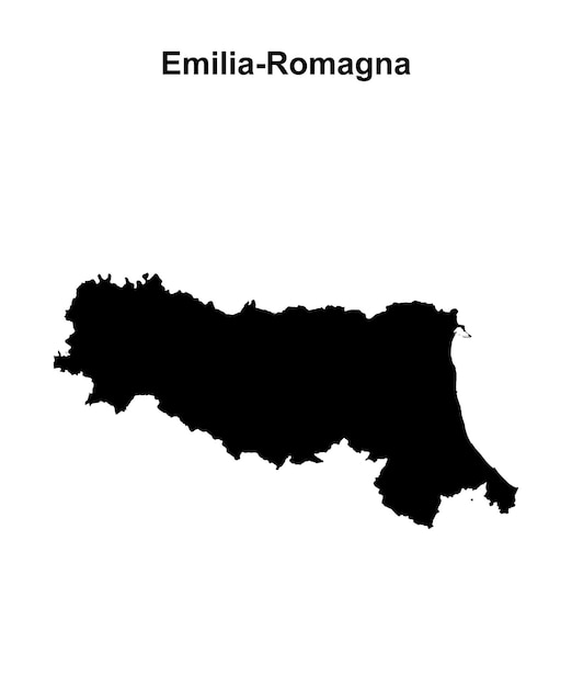 Mapa en blanco de la Emilia Romagna