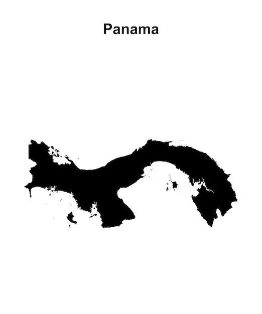 Mapa en blanco de Panamá