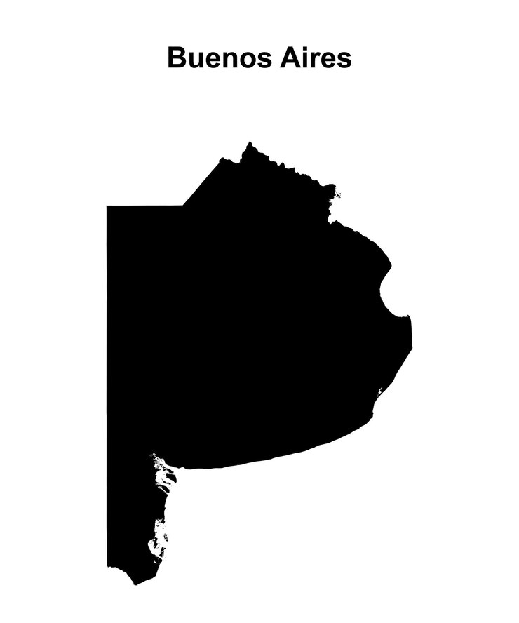Mapa en blanco de la provincia de Buenos Aires