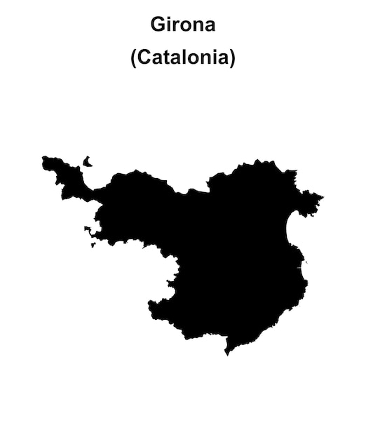 Mapa en blanco de la provincia de Girona