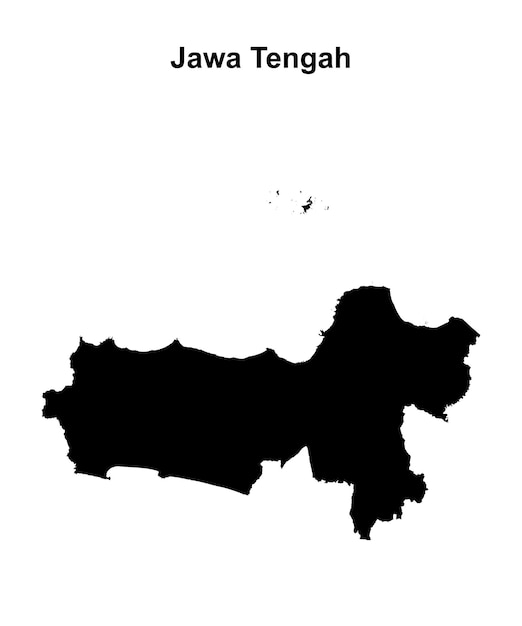 Mapa en blanco de la provincia de Jawa Tengah
