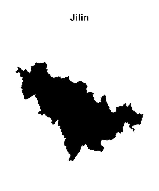 Mapa en blanco de la provincia de Jilin
