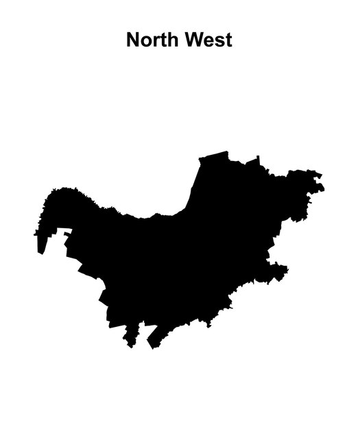Mapa en blanco de la provincia del Noroeste