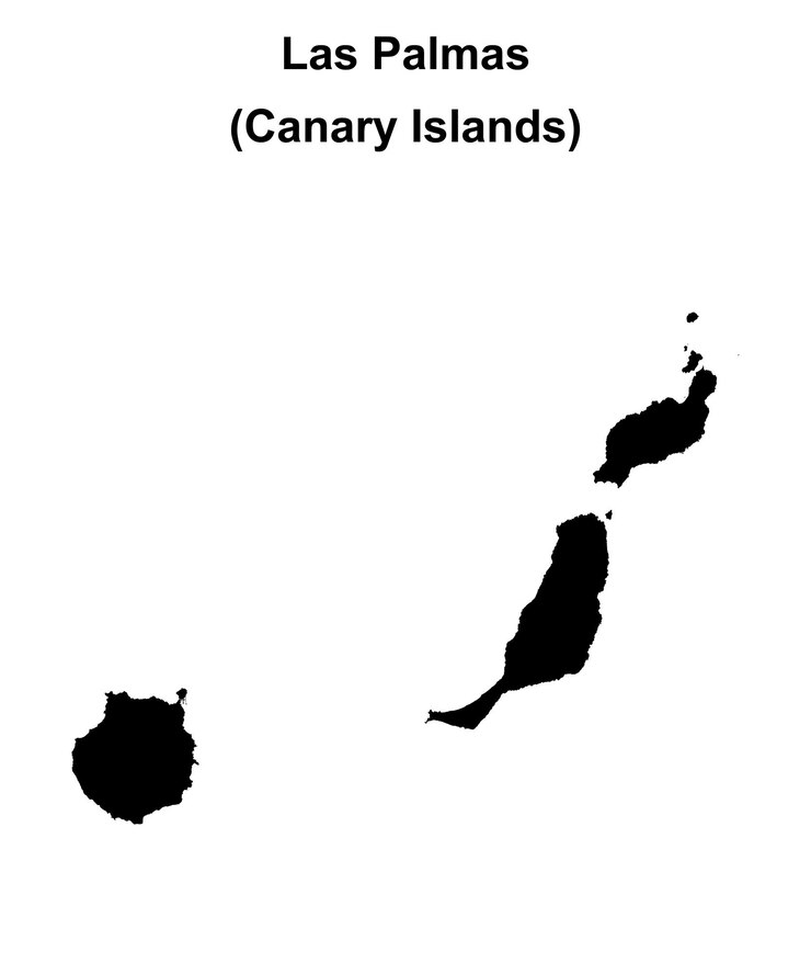 Mapa en blanco de la provincia de Las Palmas