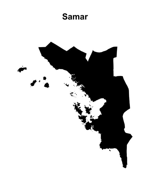 Mapa en blanco de la provincia de Samar