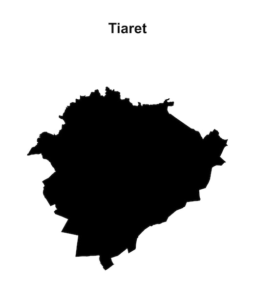 Mapa en blanco de la provincia de Tiaret