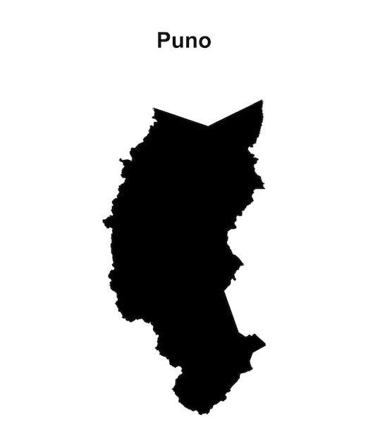 Mapa en blanco de la región de Puno