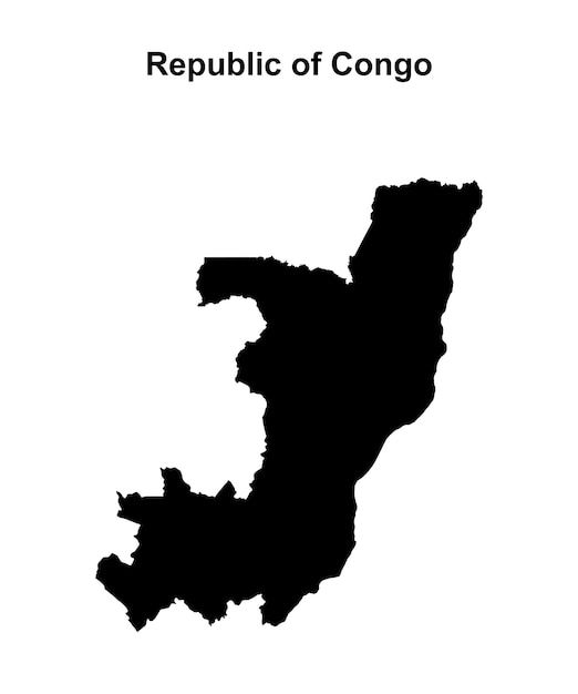 Mapa en blanco de la República del Congo