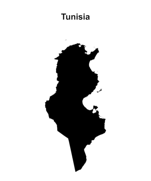 Mapa en blanco de Túnez